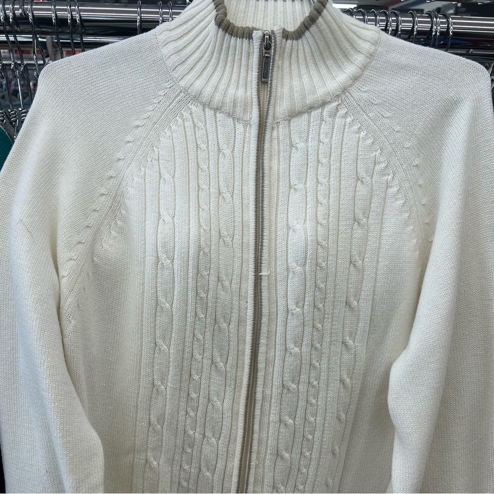 Denver Hayes Off-White Knit Sweater